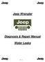 Jeep Wrangler Diagnosis & Repair Manual Water Leaks
