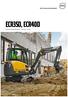ECR35D, ECR40D. Volvo Compact Excavators t 31 hp