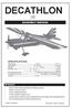 DECATHLON. Hand-made Almost Ready to Fly R/C Model Aircraft ASSEMBLY MANUAL