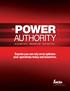 POWER AUTHORITY INFORMATION. Experts you can rely on to optimize your operations today and tomorrow. THE INNOVATION INSPIRATION