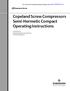 Copeland Screw Compressors Semi-Hermetic Compact Operating Instructions