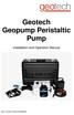 Geotech Geopump Peristaltic Pump