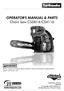 Operator's Manual & Parts Chain Saw CS3814/CS4116