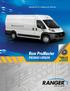 Equipment for Commercial Vehicles. Ram ProMaster PACKAGE CATALOG