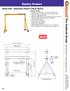 Gantry Cranes. The Caldwell Group Model K90 - Adjustable Height & Span Gantry H Master Catalog