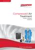 Compressed air treatment BASIC PRINCIPLES OF MOST TYPICAL COMPRESSED AIR APPLICATION