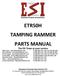 ETR50H TAMPING RAMMER PARTS MANUAL