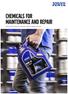 CHEMICALS FOR MAINTENANCE AND REPAIR. Genuine Volvo Penta oils, lubricants, coolants, sealants and more