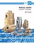 Rotary Joints Series DP US Catalog. NPT Threads