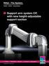 Support arm system CP, with new height-adjustable support section