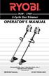 767R 775R. 2-Cycle Gas Trimmer OPERATOR S MANUAL. FOR QUESTIONS, CALL in U.S. or in CANADA