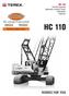 HC USt capacity Hydraulic crawler crane Datasheet imperial HC 110