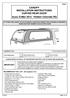 CANOPY INSTALLATION INSTRUCTIONS CURVED REAR DOOR Isuzu D-Max 2012 / Holden Colorado RG