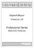 Oxford /Hoyer. Professional Series. Presence Lift SERVICE MANUAL Rev B