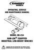 MODEL HD-234 RAM-LOK EQUIPPED INDUSTRIAL LOW-MOUNT WINCHES OPERATING, SERVICE AND MAINTENANCE MANUAL