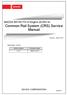 Common Rail System (CRS) Service Manual