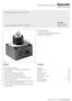2-way flow control valve. Type 2FRM, 2FRH, 2FRW. Contents. Features. RE Edition: Replaces: 07.04