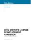 OHIO DRIVER S LICENSE REINSTATEMENT HANDBOOK A Practical Guide For Attorneys