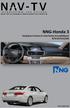 NNG-Honda 3. Navigation interface for New Honda Accord/Odyssey NTV-KIT555/584 NTV-DOC225