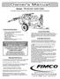 Owner's Manual. Model: TR-40-EX ( ) (40 Gallon Lawn & Garden Trailer Sprayer w/5-nozzle Boom Assembly) Technical Specifications