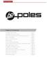 Pole Basics. Table of Contents