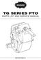 TG SERIES PTO PARTS LIST AND SERVICE MANUAL. Muncie Power Products, Inc.