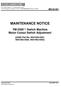MAINTENANCE NOTICE. YM-2000 Switch Machine Motor Cutout Switch Adjustment. (US&S Part No. N , N , N )