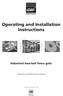 Operating and Installation Instructions