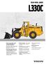 L330C VOLVO WHEEL LOADER. Pilot-operated working hydraulics Optional equipment Long boom Boom Suspension System Comfort Drive Control