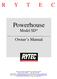 R Y T E C. Powerhouse. Model SD. Owner s Manual