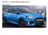 NEW FOCUS RS - CUSTOMER ORDERING GUIDE AND PRICE LIST. Effective from 16th September 2015