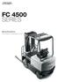 FC 4500 SERIES. Specifications Four Wheel Counterbalance Truck