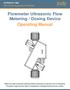 Flowmeter Ultrasonic Flow Metering / Dosing Device. Operating Manual