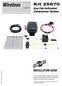 WirelessONE. Kit INSTALLATION GUIDE. Key Fob Activated Compressor System