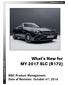 Mercedes-Benz Canada. What s New for MY 2017 SLC (R172) Product Management 2017 SLC. MBC Product Management Date of Revision: October 6 th, 2016