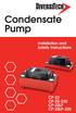 Condensate Pump. Installation and Safety Instructions CP-22 CP CP-22LP CP-22LP-230