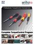 Professional TorqueControl Screwdrivers. Complete TorqueControl Program