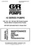 10 SERIES PUMPS. 13D, 14A, 14C, 14D And 16D Closed Coupled Electric Motor Or Engine Driven Pumps. with Self Lubricated Seal or Grease Seal