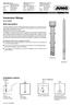 Immersion fittings. Brief description. Installation options Standard. Series Page 1/7. Data Sheet