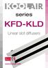 series KFD-KLD Linear slot diffusers