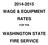 WAGE & EQUIPMENT RATES FOR THE WASHINGTON STATE FIRE SERVICE