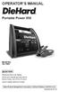 OPERATOR S MANUAL. Portable Power 950. Model No