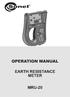 OPERATING MANUAL EARTH RESISTANCE METER MRU-20