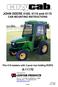 JOHN DEERE 4100, 4110 and 4115 CAB MOUNTING INSTRUCTIONS