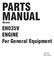 PARTS MANUAL. EH035V ENGINE For General Equipment. Models. PUB-EP Rev. 04/06