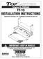 TT-15 INSTALLATION INSTRUCTIONS SHOWN WITH OPTIONAL 2 PC. ALUMINUM PLATFORM AND LIGHT KIT