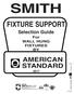 FIXTURE SUPPORT. Selection Guide. For WALL HUNG FIXTURES BY AMERICAN STANDARD ASPE