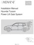 Installation Manual: Hyundai Tucson Power Lift Gate System