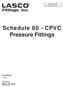 Schedule 80 - CPVC Pressure Fittings