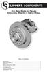 LC I LIPPERT COMPONENTS DISC BRAKE SYSTEM FOR TRAILERS INSTALLATION, OPERATION & SERVICE MANUAL. Table of Contents
